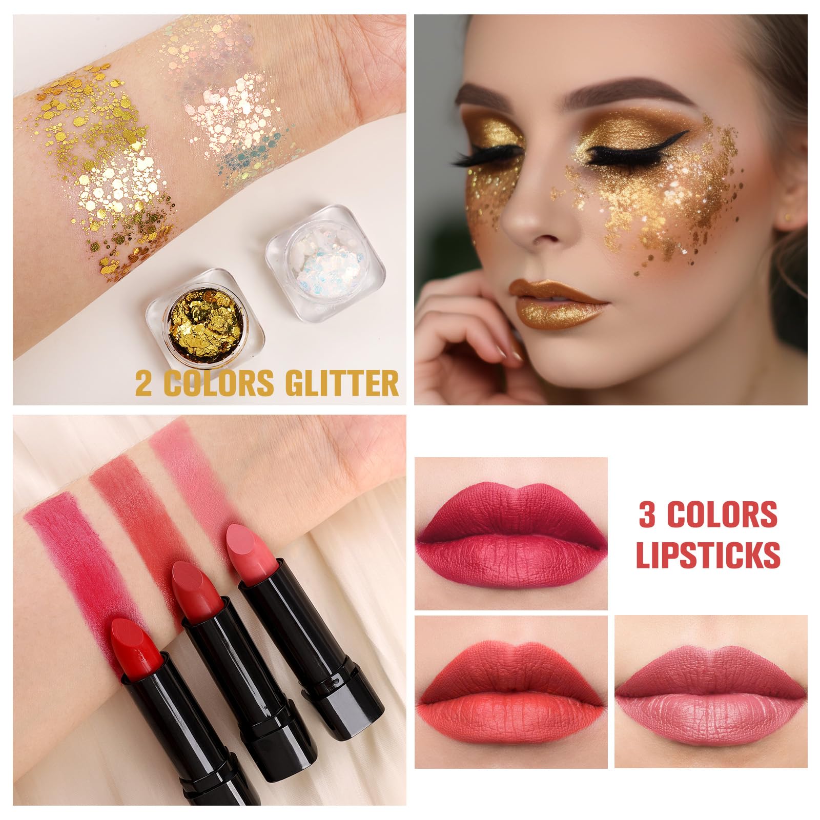 Morneca eyebrow powder and lip pencils for defined features