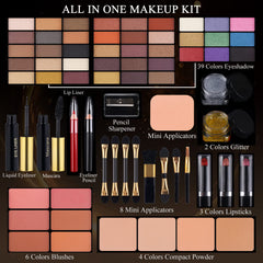 Morneca eyeshadow-palette close-up with 39 shades for versatile looks.