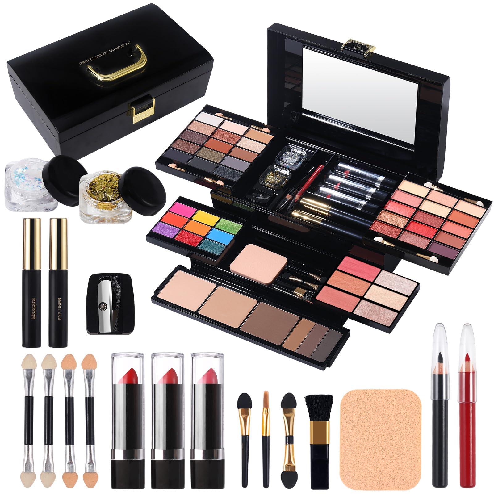 Morneca professional makeup kit open case for versatile looks