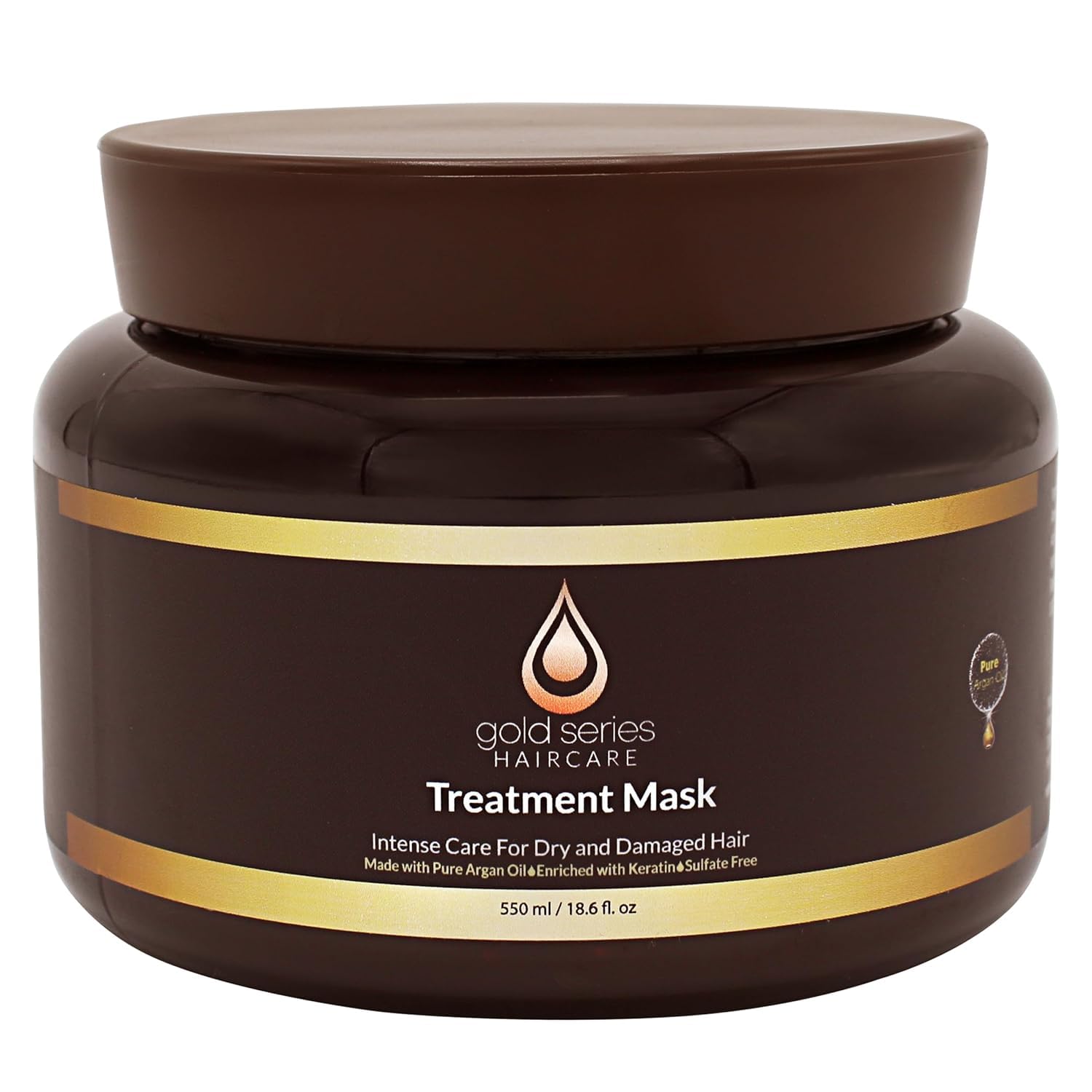 Moroccan Gold Series Treatment Mask packaging close-up highlighting hydration boost