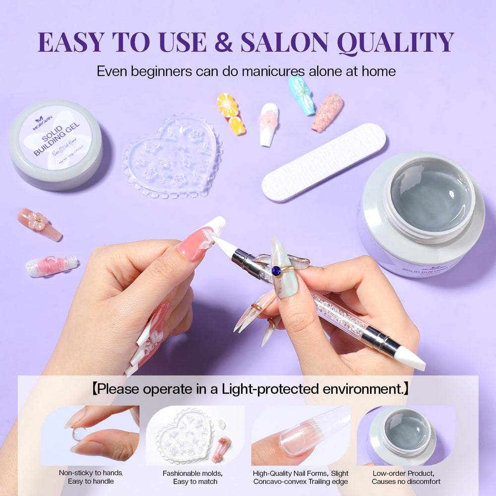 Morovan 36-piece nail forms kit supports varied extensions and designs