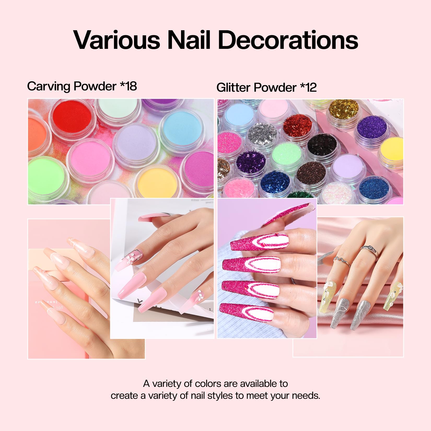 Morovan 3D nail art designs enable sculpted flowers and intricate accents.