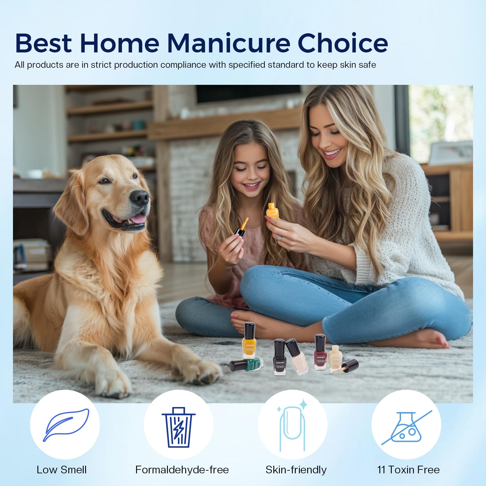 Morovan low-odor lacquer set helps comfortable home manicures