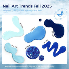 Morovan blue polish dries in minutes, great for fast ring-finger touch-ups
