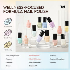 Morovan non-toxic formula bottle emphasizes gentle, safe nail care.