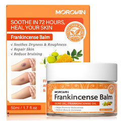 Morovan Frankincense Balm 2oz bottle for easy daily moisturization