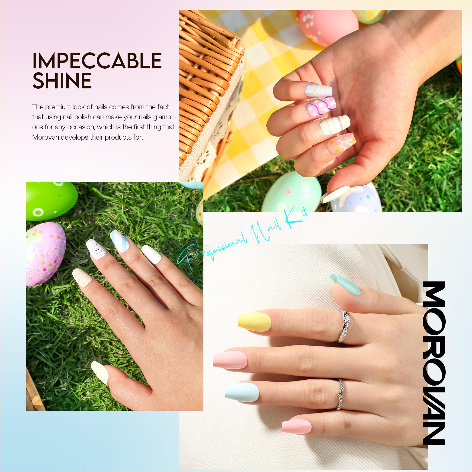 Morovan pastel shades on swatches suggest versatile spring-to-summer looks.