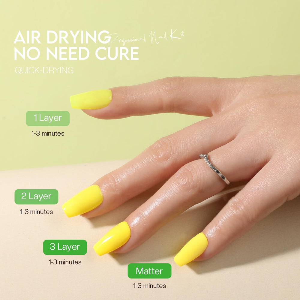 Morovan hands applying neon polish demonstrates quick-dry, mess-free application.