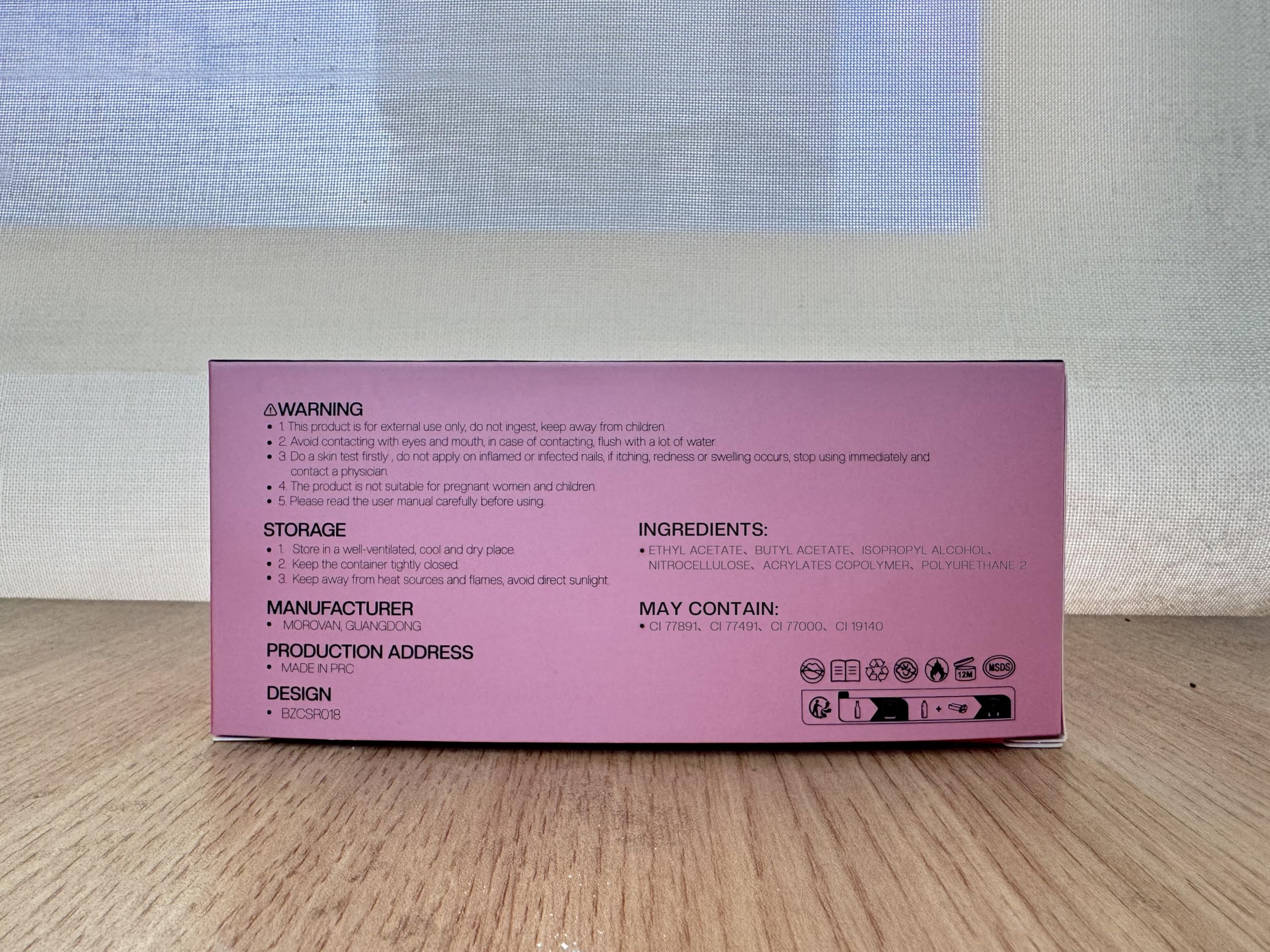 Morovan long-lasting shine on nails after application showcases durability.