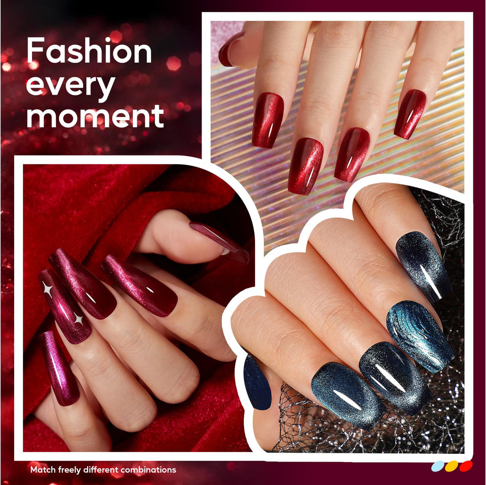Morovan magnetic cat-eye emerald green polish for bold daytime looks