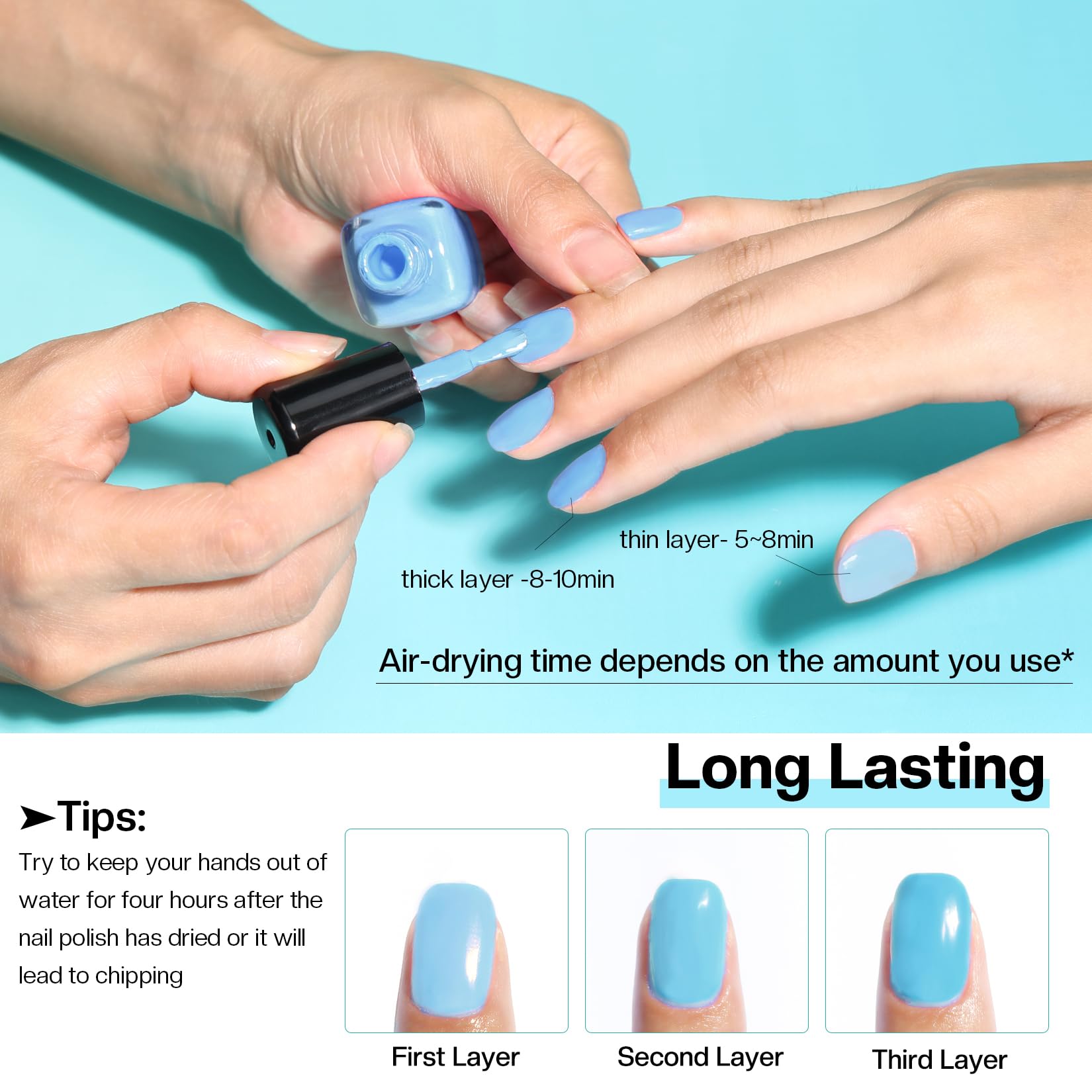 Morovan mirror finish nail polish bottle close up highlighting glossy shine.