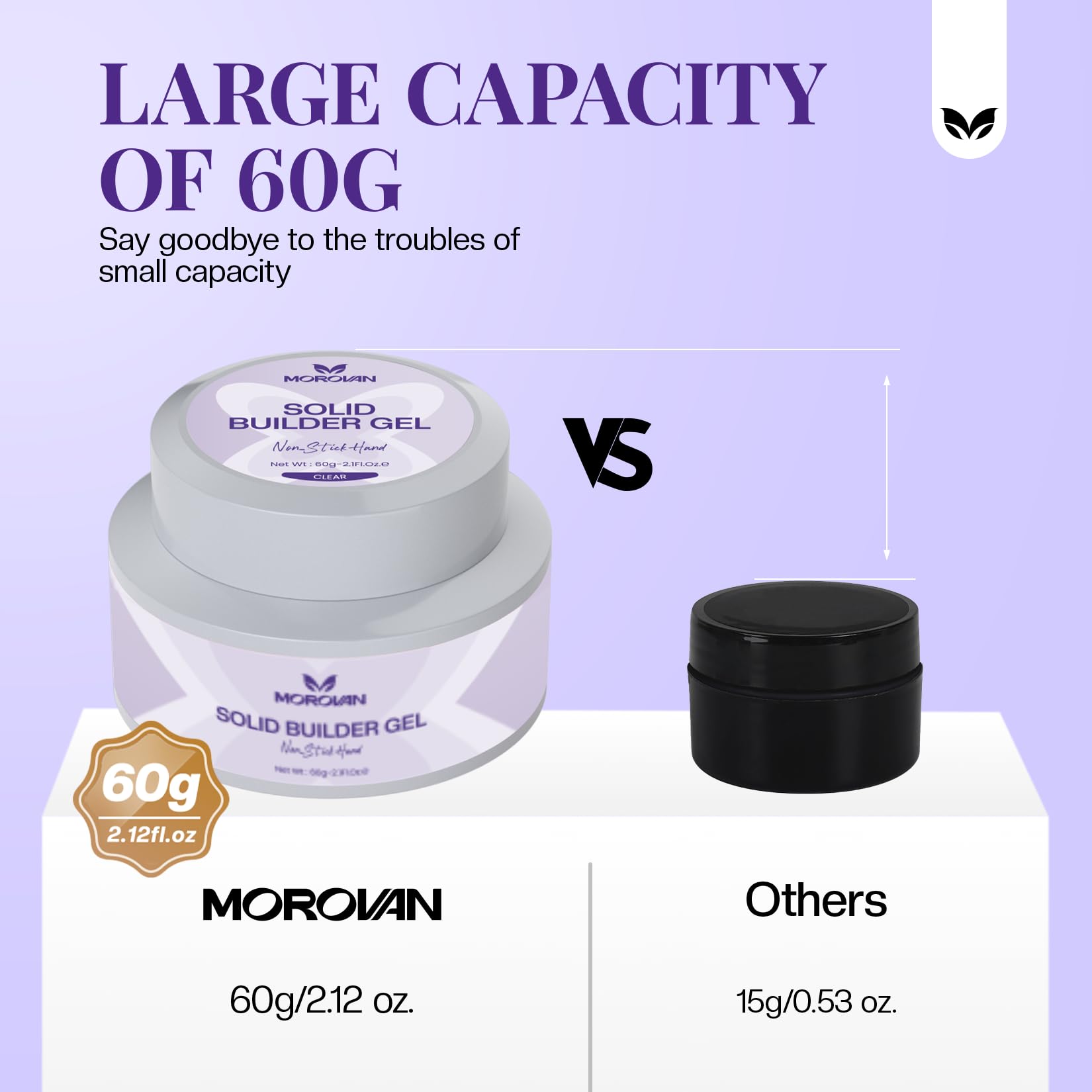 Morovan nail file included for precision shaping and finishing touch