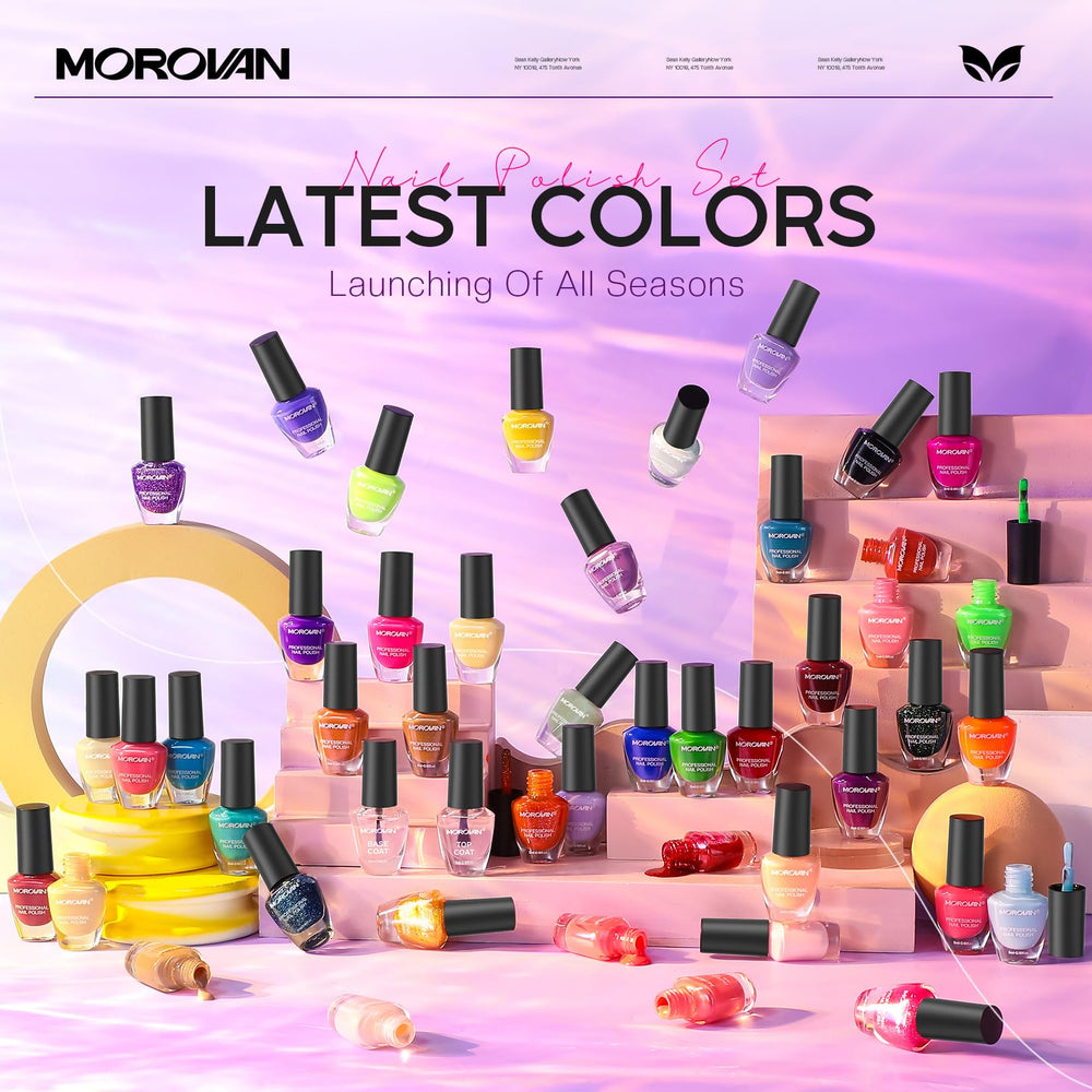 Morovan nail polish rainbow colors provide bright options for expressive manicures.