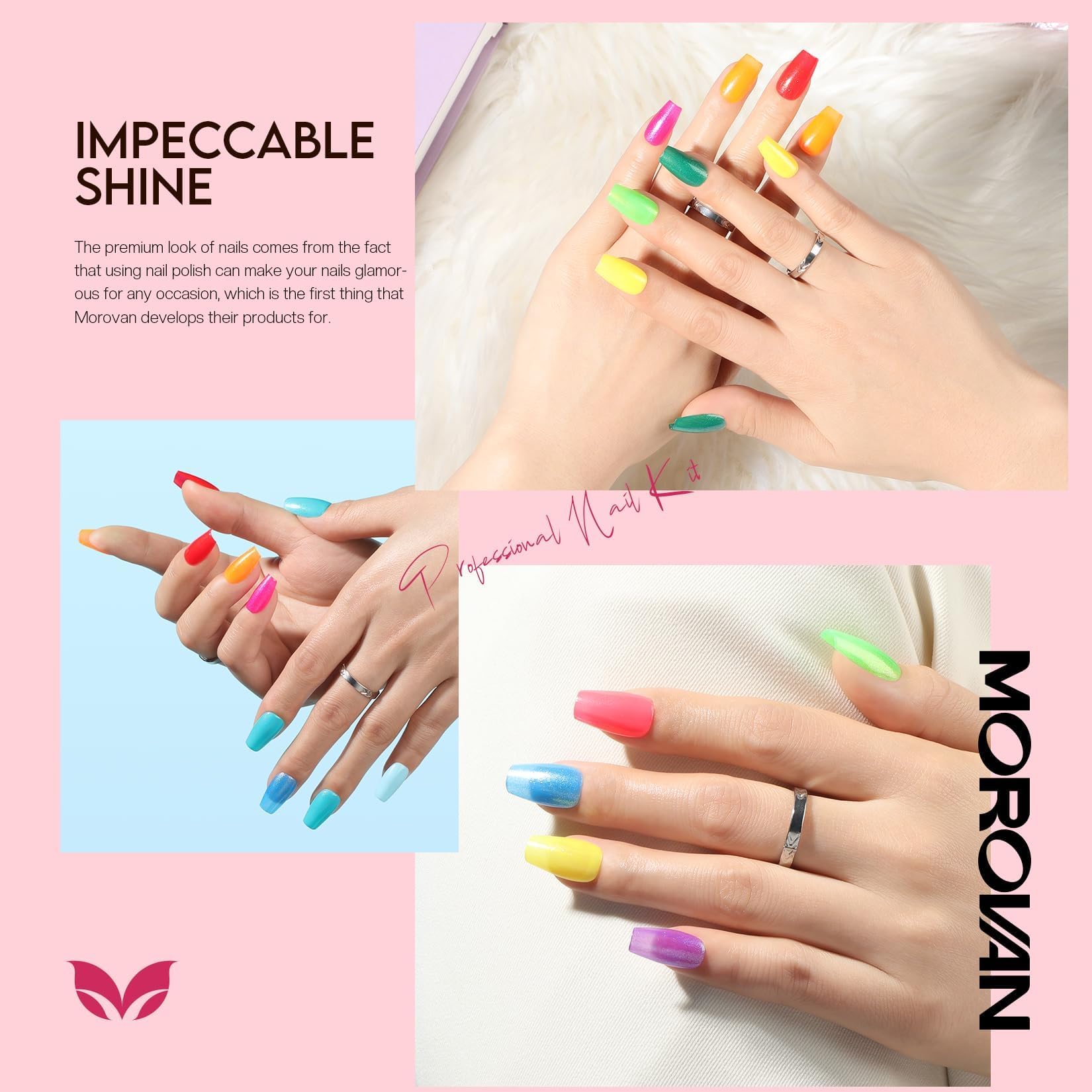 Morovan Nail Polish Set two-day wear potential with proper prep.
