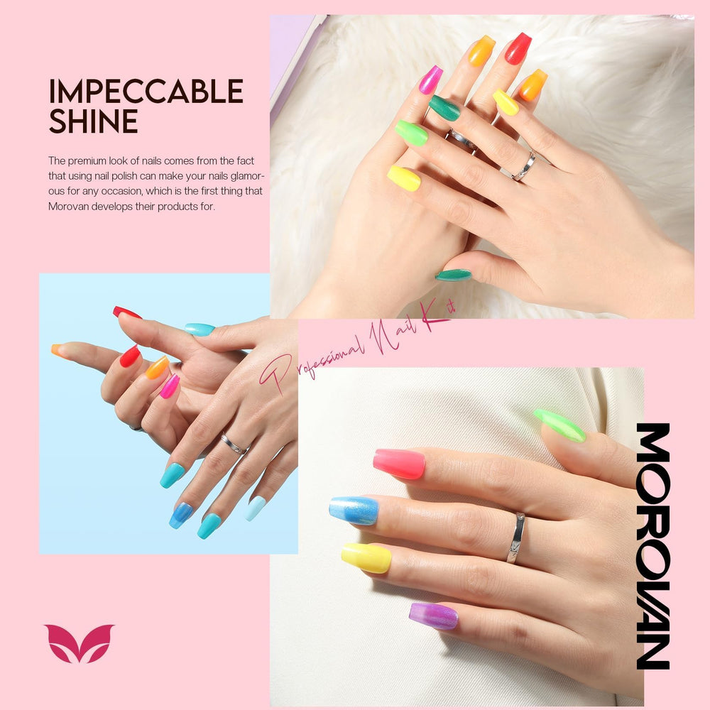 Morovan Nail Polish Set two-day wear potential with proper prep.