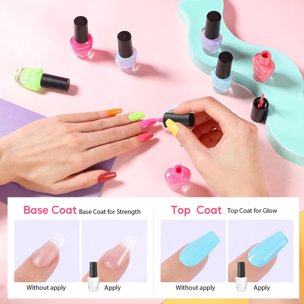Morovan top coat seals color with glossy finish and durability.