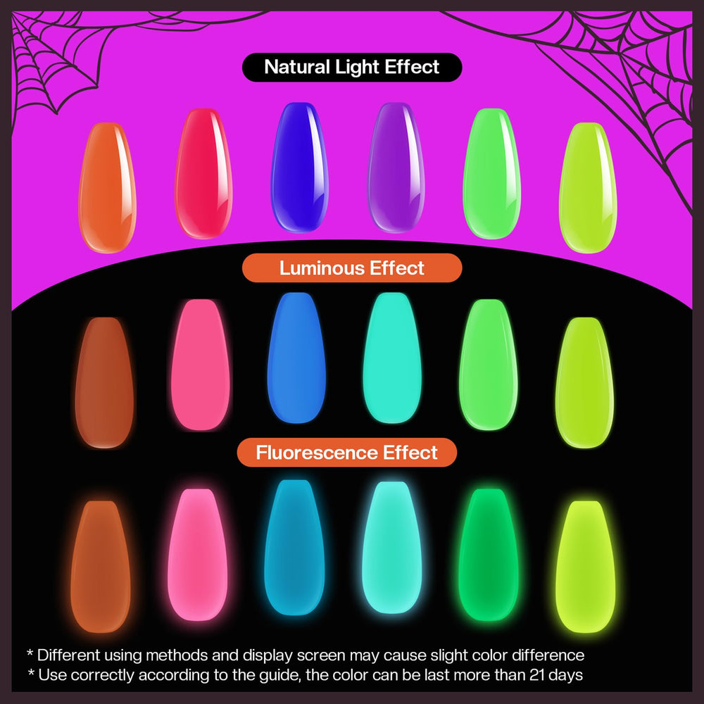 Morovan Neon Nail Polish Set quick-dry bottle shows fast air-dry formula for touch-ups.