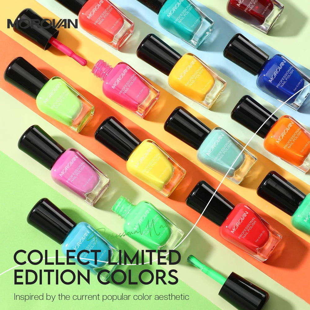 Morovan neon palette swatches demonstrate easy color switching for versatile styles.