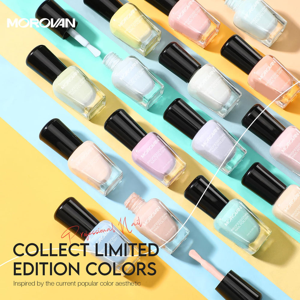 Morovan fast-dry nail polish close-up showing quick application.