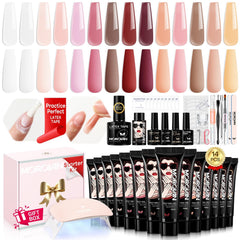 Morovan poly gel nail kit all-in-one with UV lamp for salon-quality at-home nails