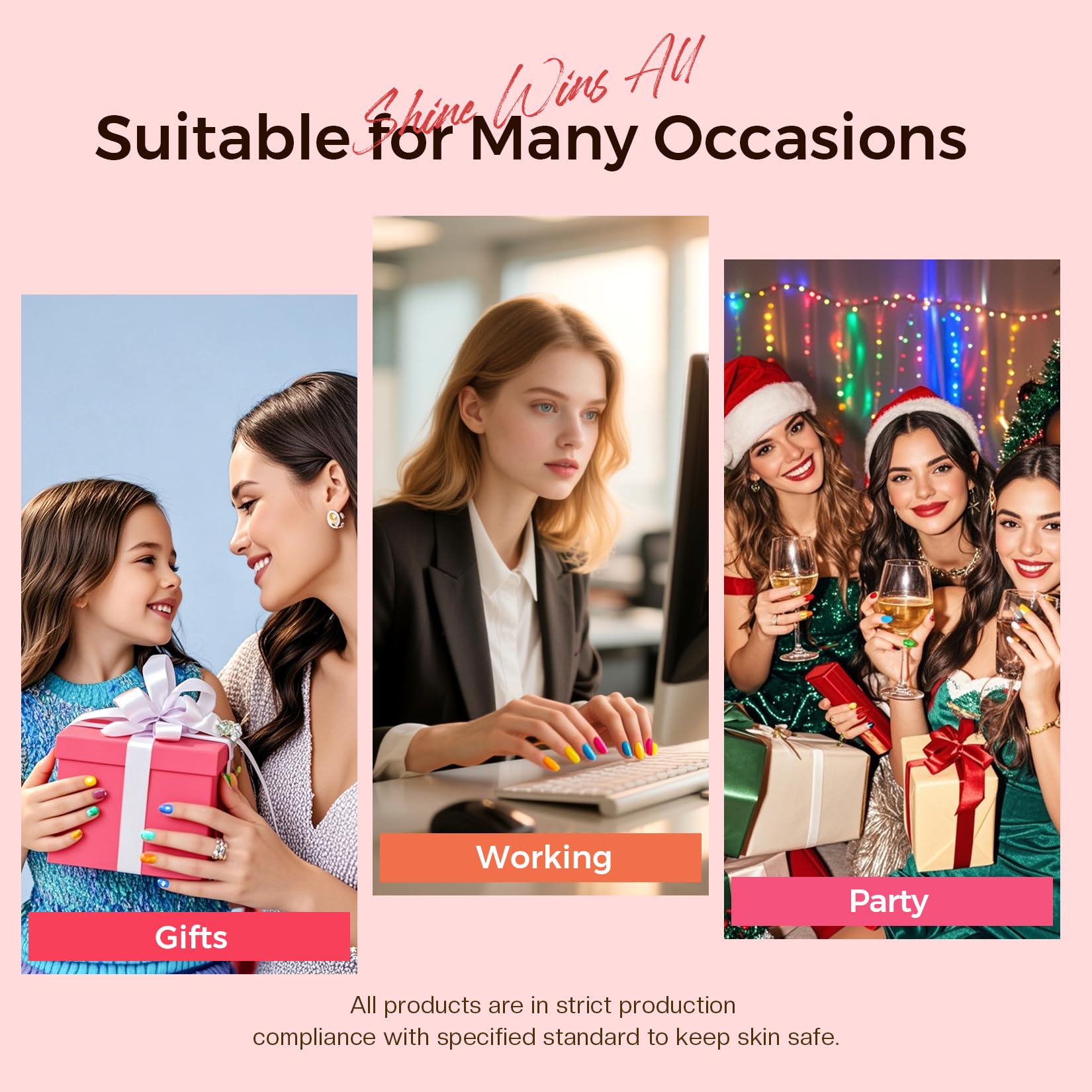 Morovan Rose Nail Polish Set gift-ready packaging appeals to seasonal gifting.