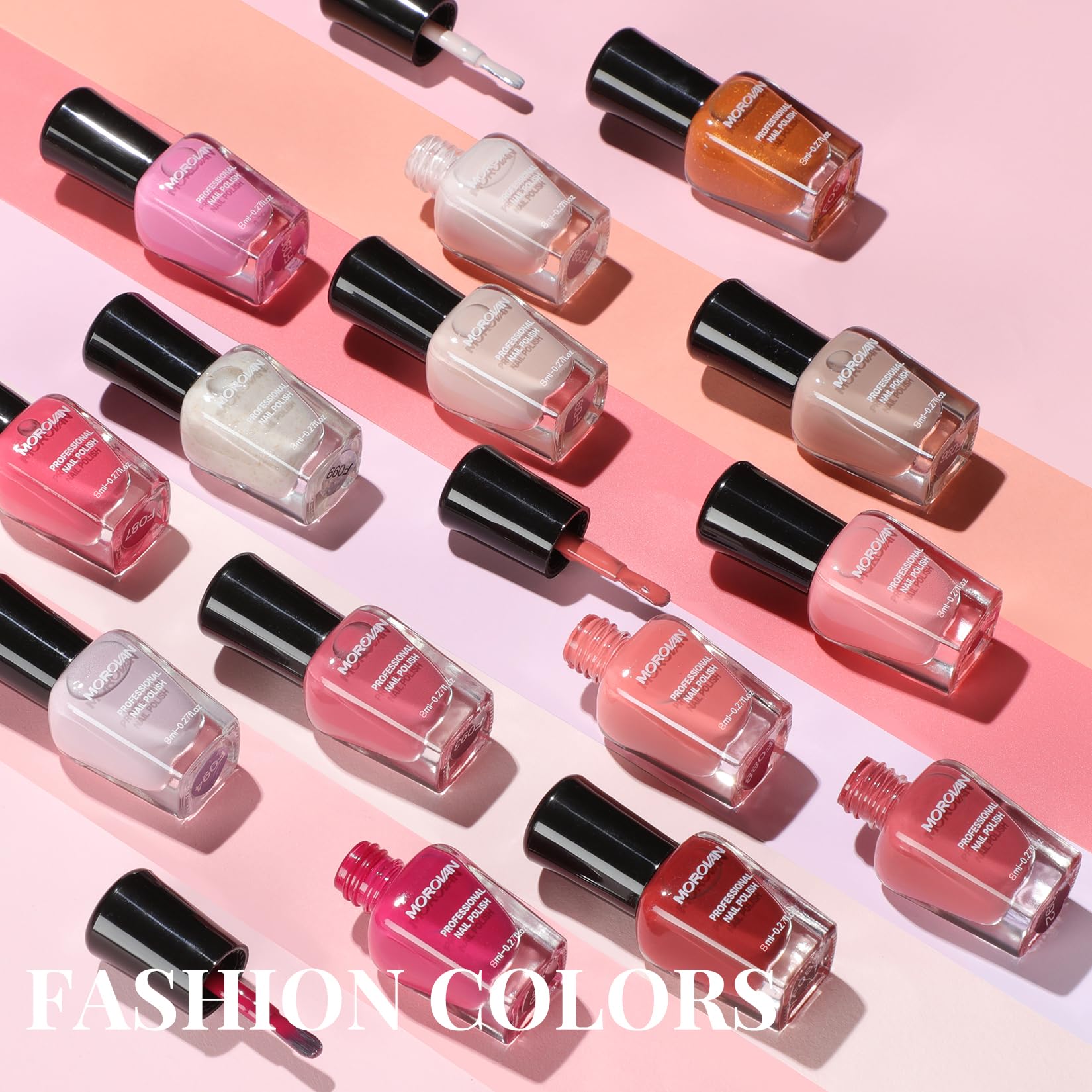Morovan Rose Nail Polish Set versatile shades complement outfits for work, nights, and everyday style.
