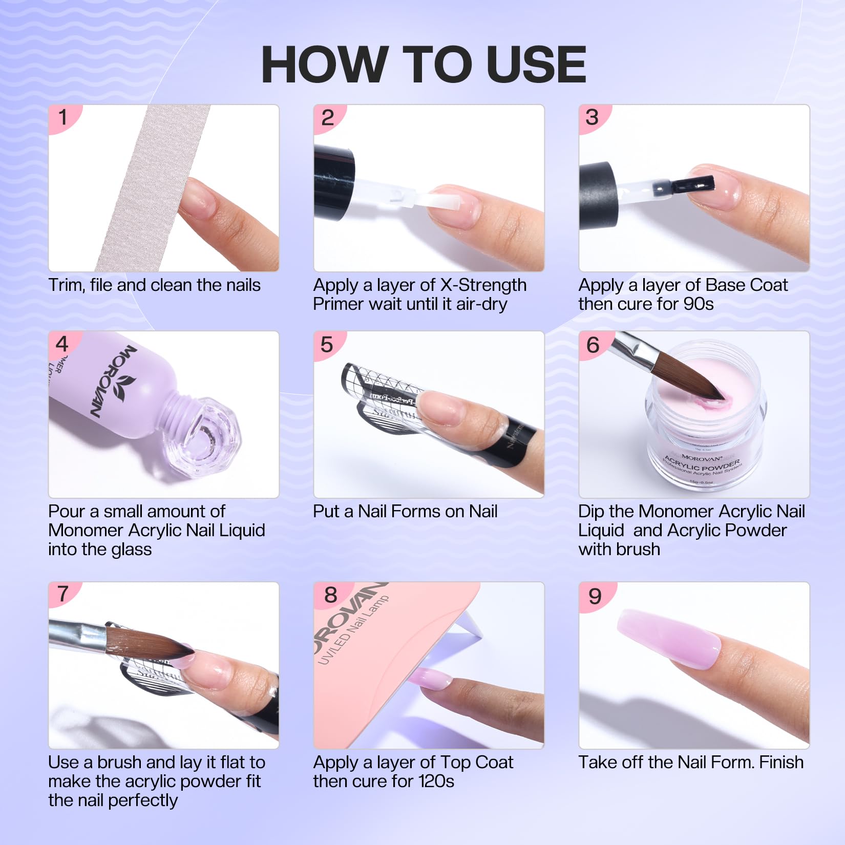 Morovan self-leveling formula creates even beads with minimal bubbles