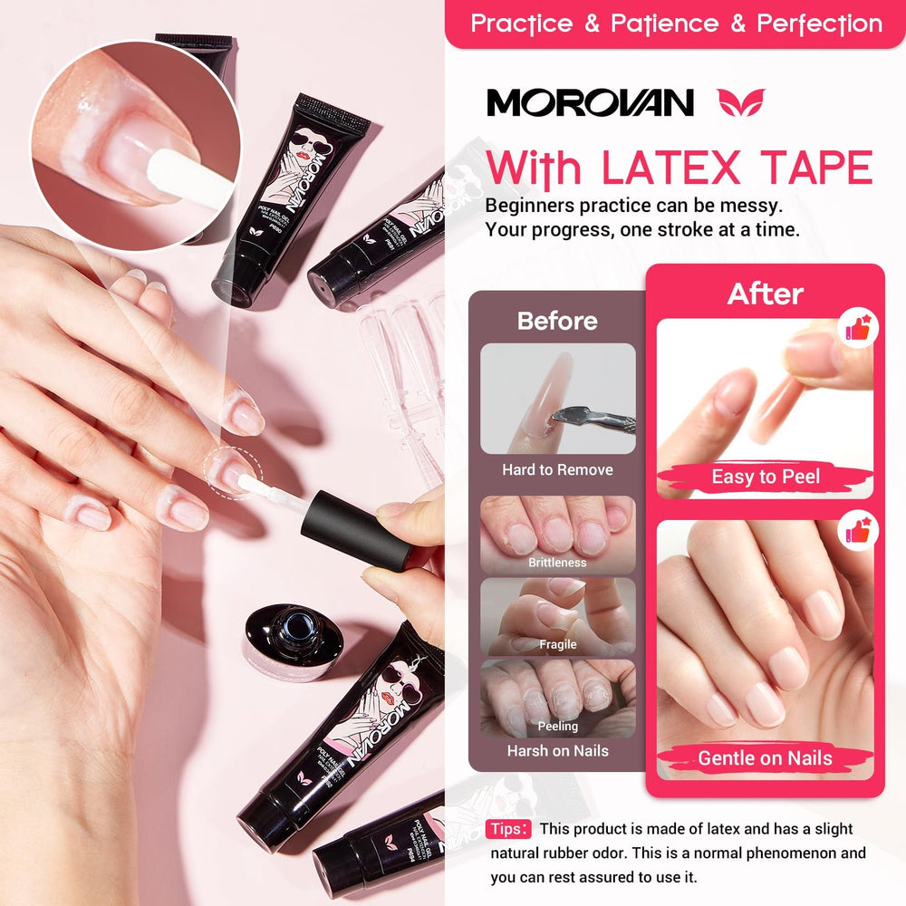 Morovan slip solution bottle supporting smooth gel application