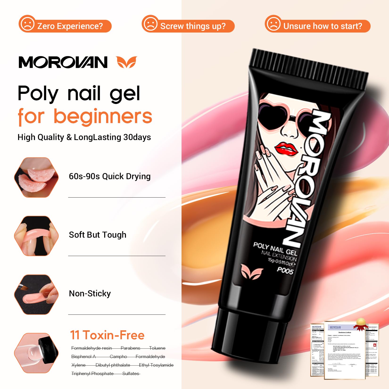 Morovan slip solution bottle ready for smooth gel application and shaping