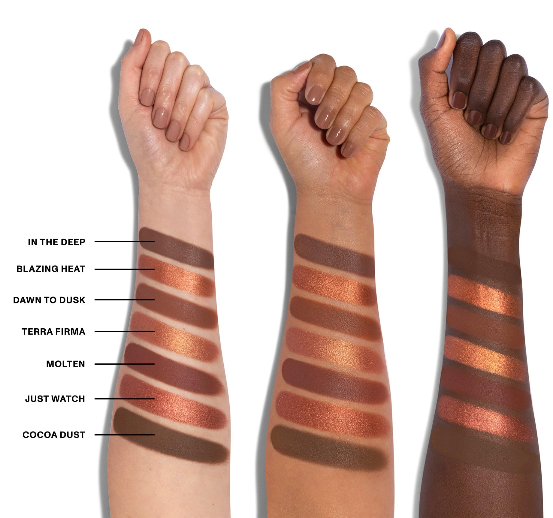 MORPHE 35U Desert Artistry palette metallics row emphasizing bold lid shine