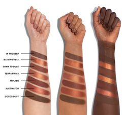 MORPHE 35U Desert Artistry palette metallics row emphasizing bold lid shine