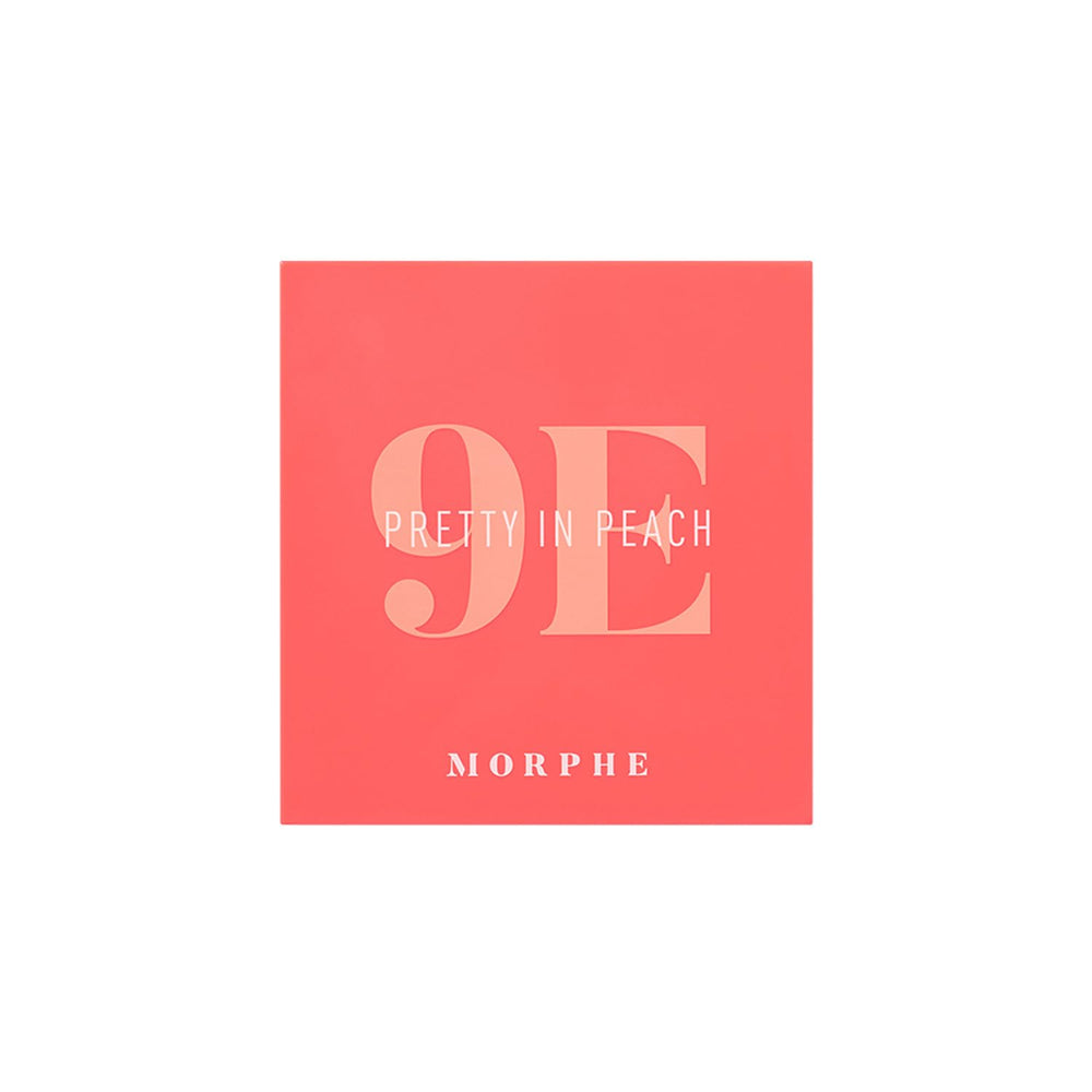 Morphe 9E Pretty In Peach palette packaging highlighting compact design and portability