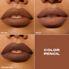 MORPHE Color Pencil lipline-define-apply closeup highlights buildable color for everyday shaping.
