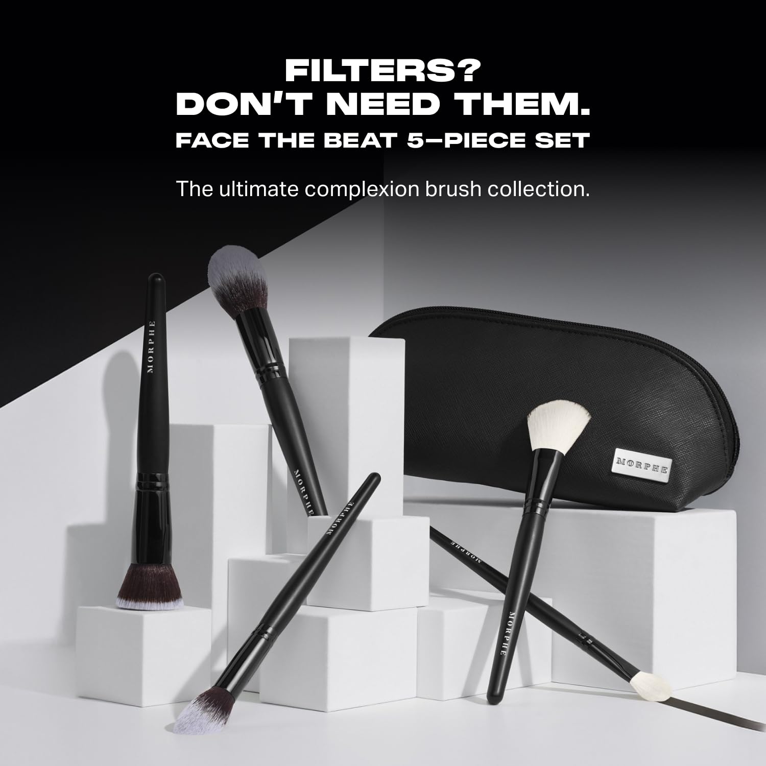 Morphe Face The Beat powder bluff brush for precise powder placement
