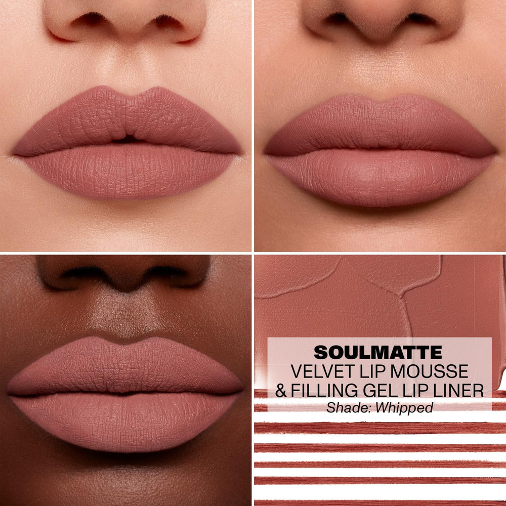 Morphe Soulmatte smudge-resistant finish stays put through meals.