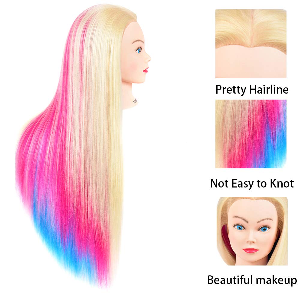MORRIS 28-inch mannequin head side view suitable for cutting and styling.