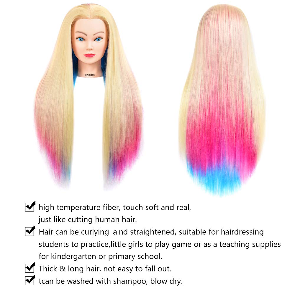 MORRIS high-temperature synthetic fiber hair detail for heat styling practice.