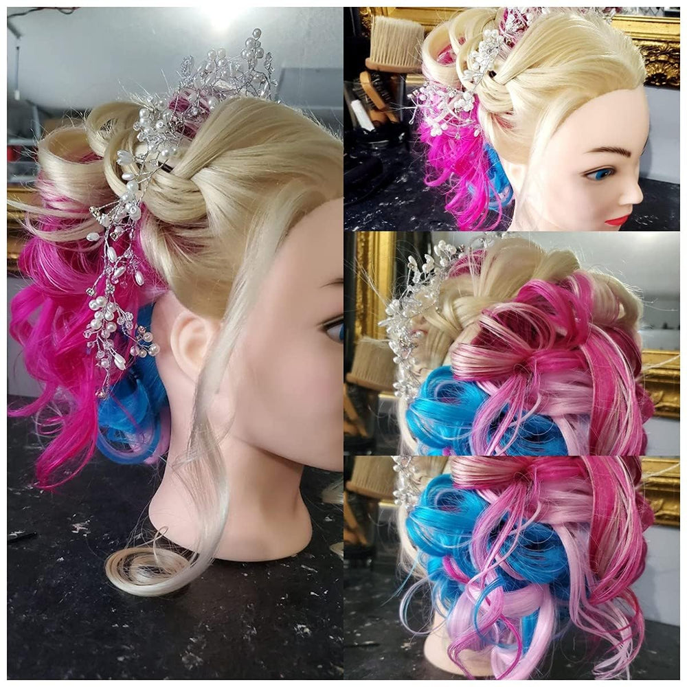 MORRIS multi-functional cosmetology head used for braiding, straightening, curling practice.