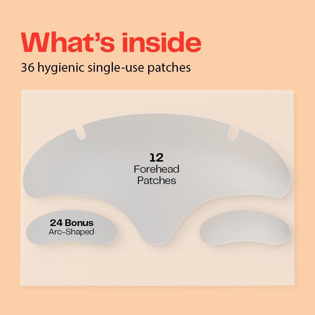 Morrow Beauty forehead patch in-use on the forehead during relaxation.