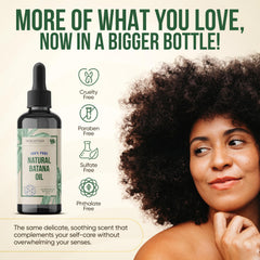 Morstar Batana Oil on hair reveals enhanced shine and smoother texture.