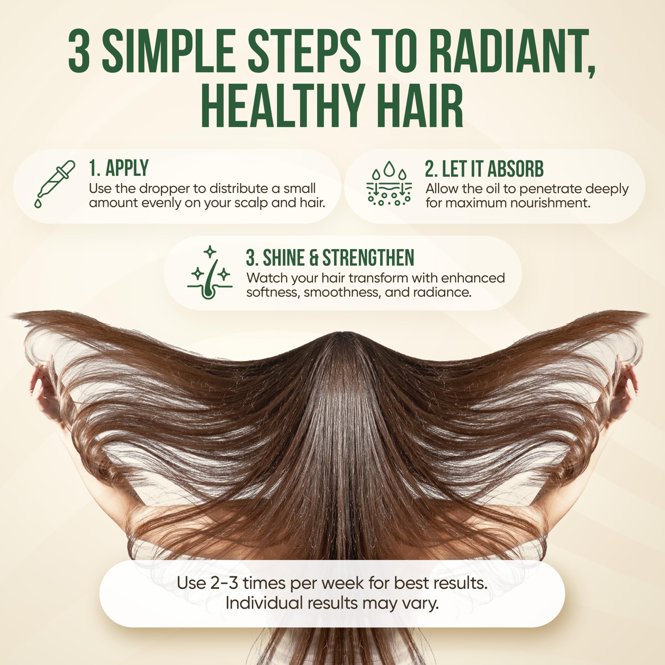 Morstar Batana Oil application on scalp suggests nourishing care and easy manageability.