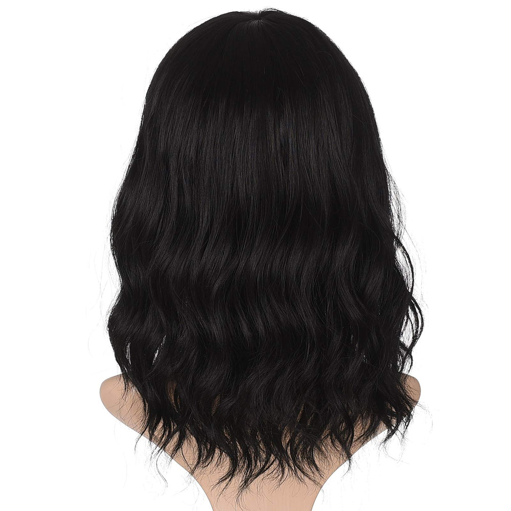Morvally heat-resistant fiber wig is ready for styling with heat tools.