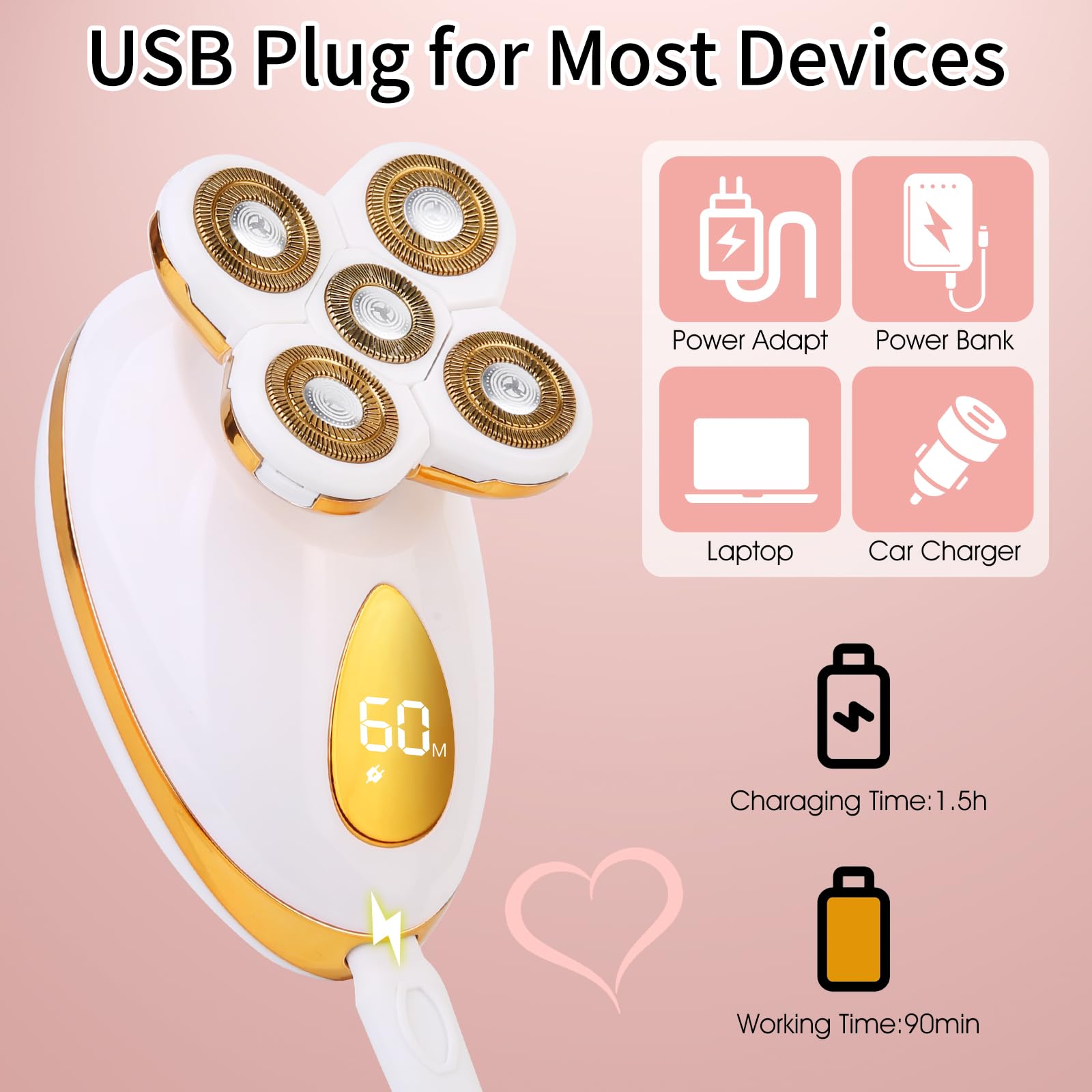 MOSAGO hypoallergenic 18K blades minimize irritation for sensitive skin.