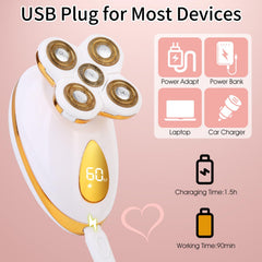 MOSAGO hypoallergenic 18K blades minimize irritation for sensitive skin.
