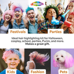 Mosaiz hair chalk with metallic shimmer for vibrant looks