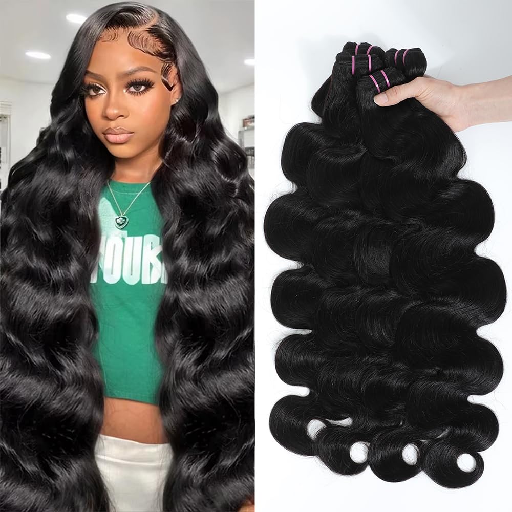 Mosari 15A raw hair bundles 18 inch body wave texture close-up for silky finish.