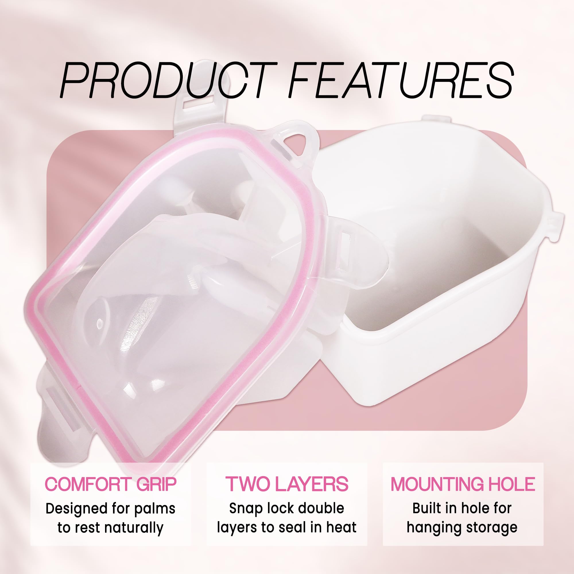 MosBug Nail Spa bowl detachable top highlights quick setup and easy cleaning.