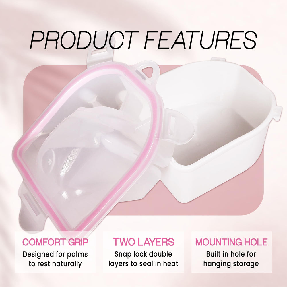 MosBug Nail Spa bowl detachable top highlights quick setup and easy cleaning.