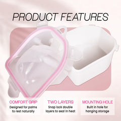 MosBug Nail Spa bowl detachable top highlights quick setup and easy cleaning.