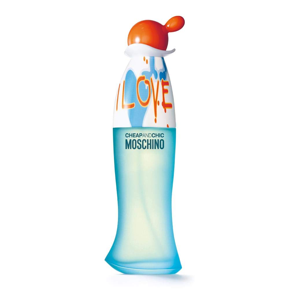 Moschino I Love Love EDT bottle sits elegantly for daily wear and light romance.